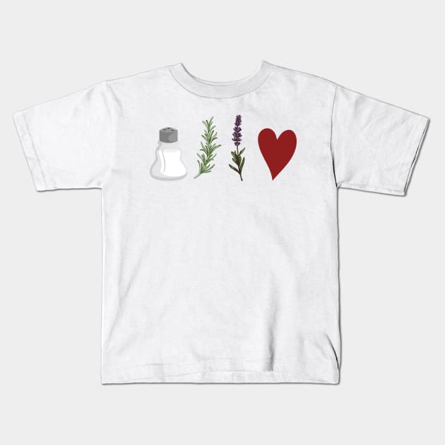 Salt, Rosemary, Lavender, Love Practical magic Kids T-Shirt by Tres-Jolie